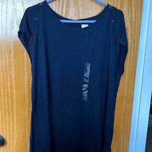 Banana Republic navy cap sleeved top